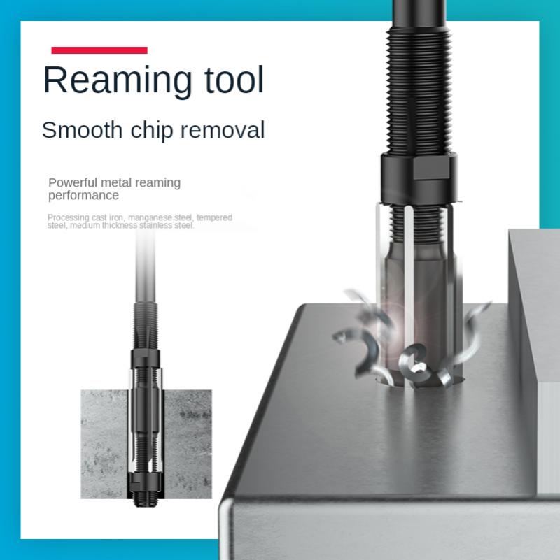 Adjustable hand reamer, hardened high-speed steel twist handle, adjustable reaming, straight shank, adjustable floating reamer,