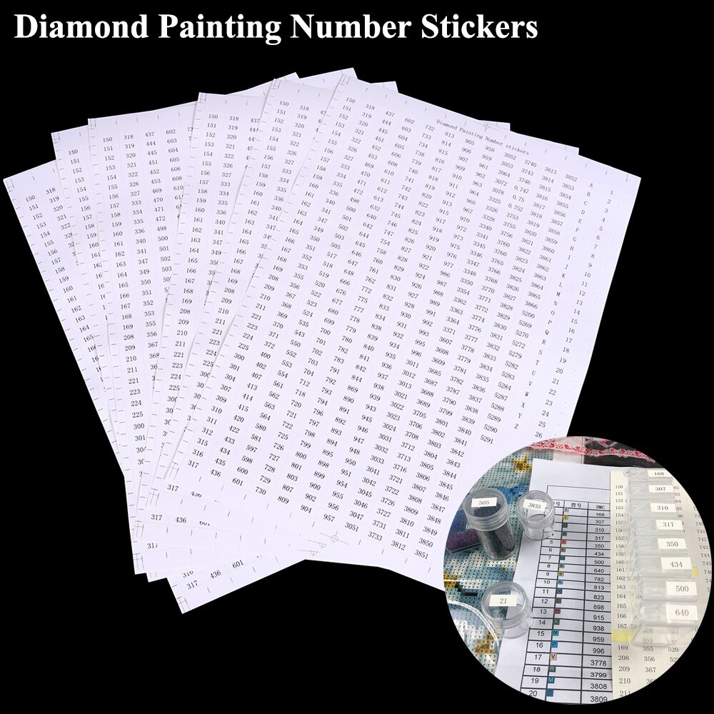5D Diamond Painting Tool box Sticker Diamond Classification Storage Distinguish Label Stickers Diamond Embroidery Accessories