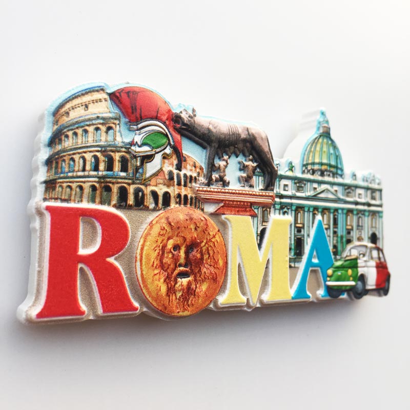 Italy Rome tourist souvenir landmarks magnetic stickers refrigerator