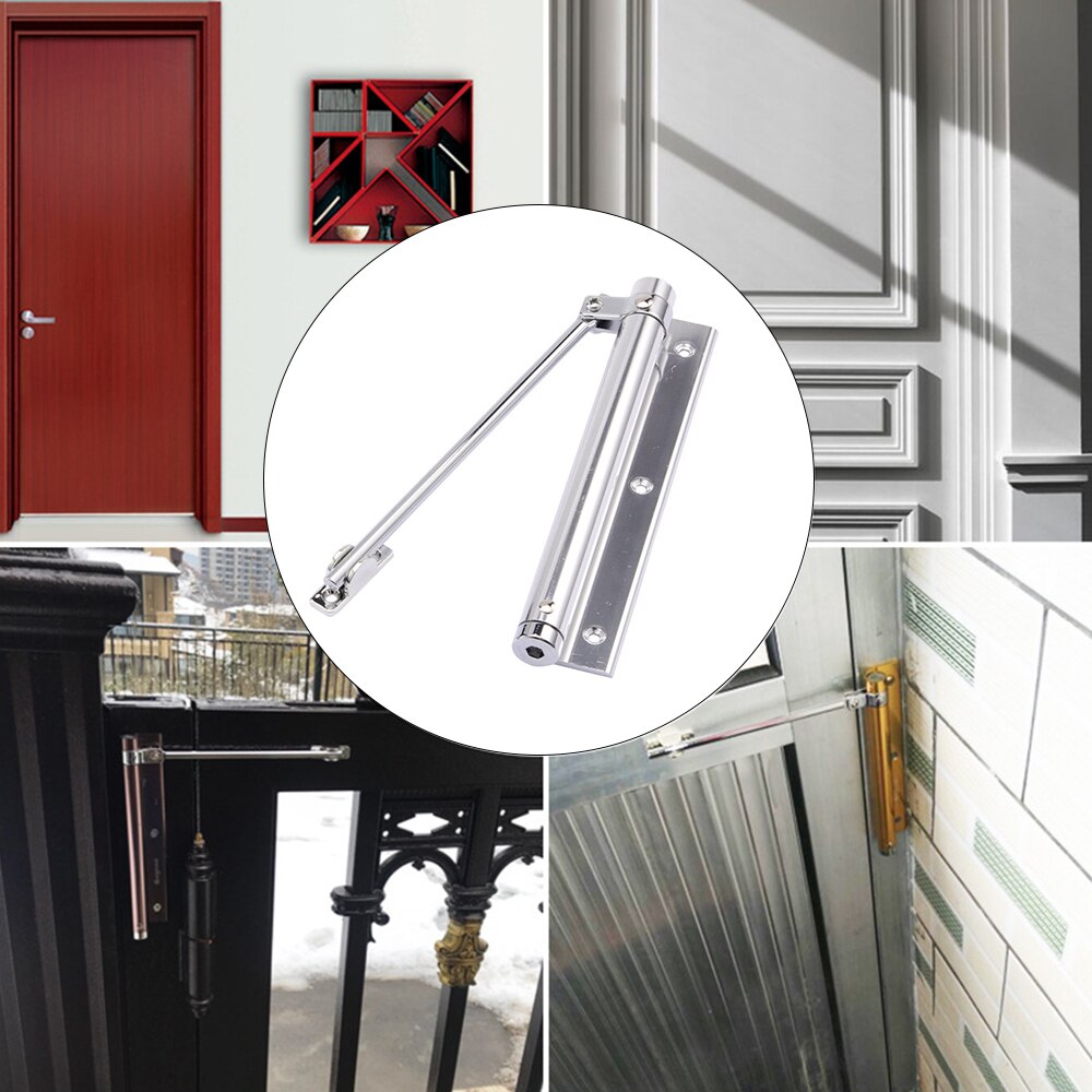 Automatic Door Closers Security System Adjustable Closing/Latching Speed Aluminium For Left And Right Hand Doors