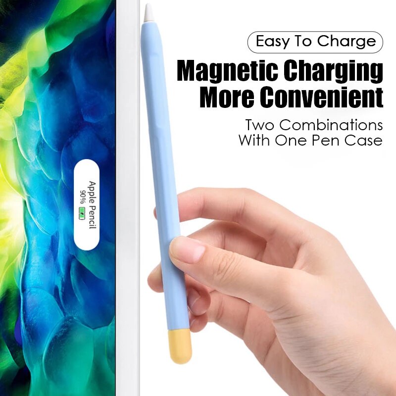 Stylus Cover Silicone Pen Case For Apple Pencil 1 2 Color Matching Stylus Protective Case Non-slip Anti-fall iPad Pen 2 1 Cover