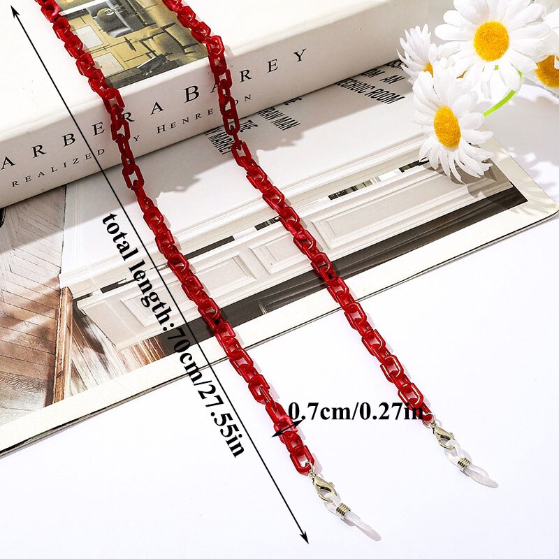 Neue Gesichtsmaske Ketten Acryl Gläser Kette Halfter Schlüsselband Hängen Lesen Brillen Maske Frauen Männer Hals Ketten Halfter Seil Gurt