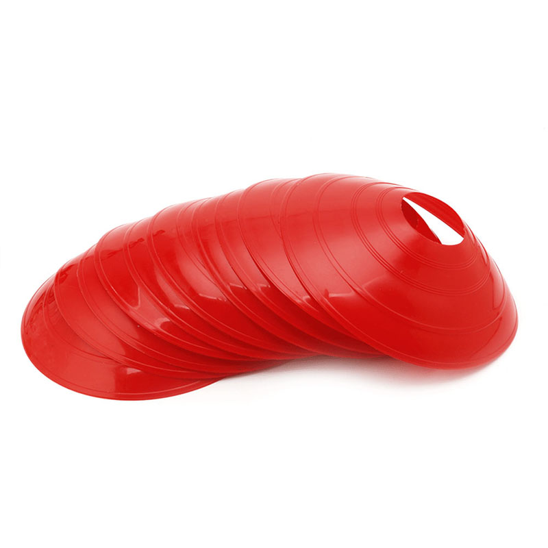10 pçs conjunto de cone disco futebol agilidade treinamento pires cones marcador discos multi esporte treinamento espaço cones acessórios: ROXO