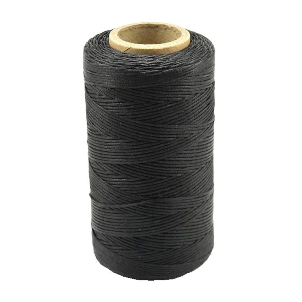 260 m Nylon Leather Sewing Waxed Thread, Practical Long Stitching Thread, for Leather Craft DIY, Bookbinding, Shoe Repairing: black