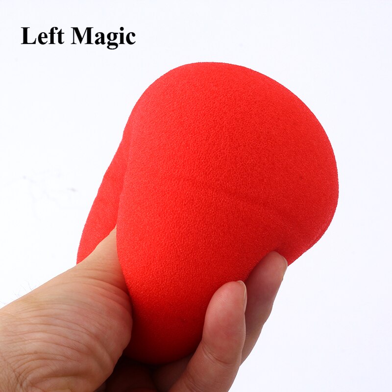 1 Pcs Grote Rode Magische Spons Bal (10Cm Diameter) goocheltrucs Zachte Bal Uitstekende Elasticiteit Klassieke Bal Straat Close Up Magic
