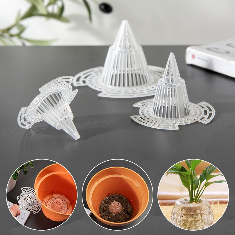 5 stücke Kunststoff Konische Leckage Matten Für Blumentopf Boden Blumentopf Kegel bilden Atmungsaktive Gittergewebe-matt Pflanzen Werkzeug Garten liefert