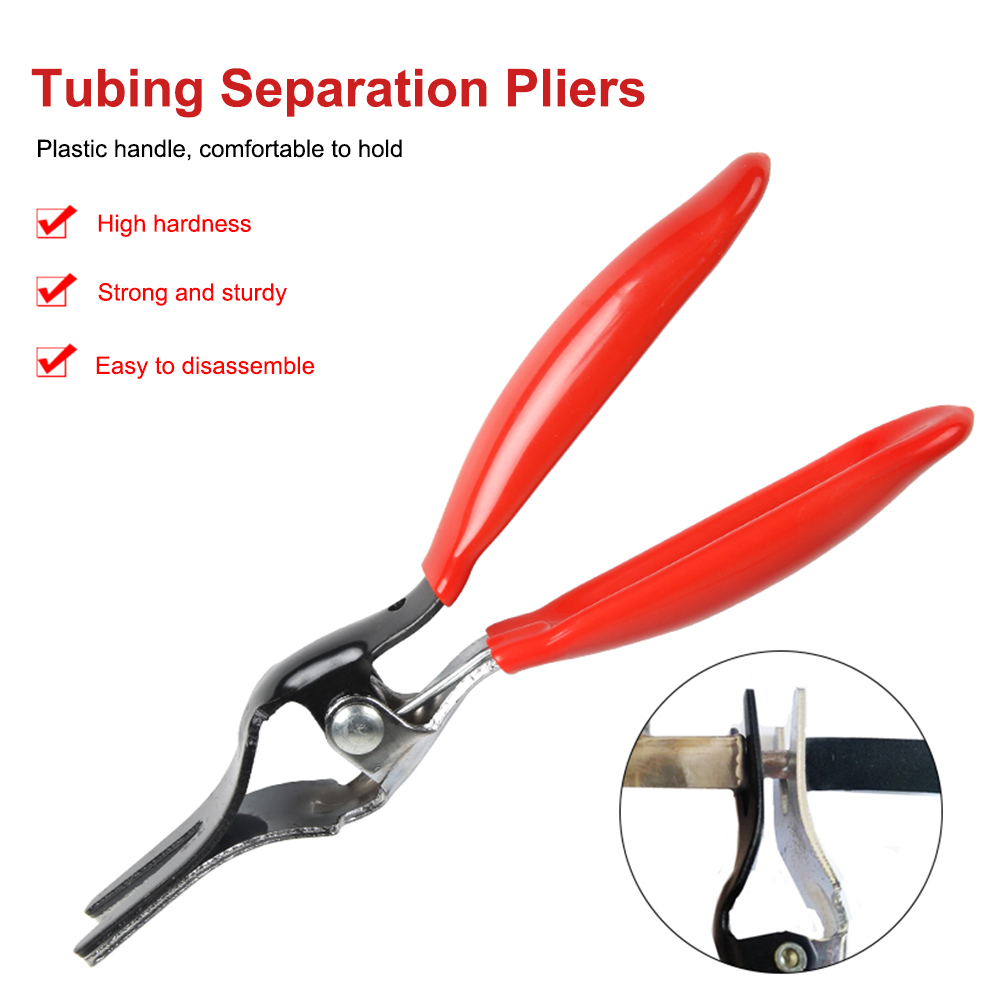 Angled Auto Fuel Vacuum Line Tube Hose PVC Dip Coated Handle Remover Separator Pliers Pipe Suitable Trachea Fuel Tube Water Pipe