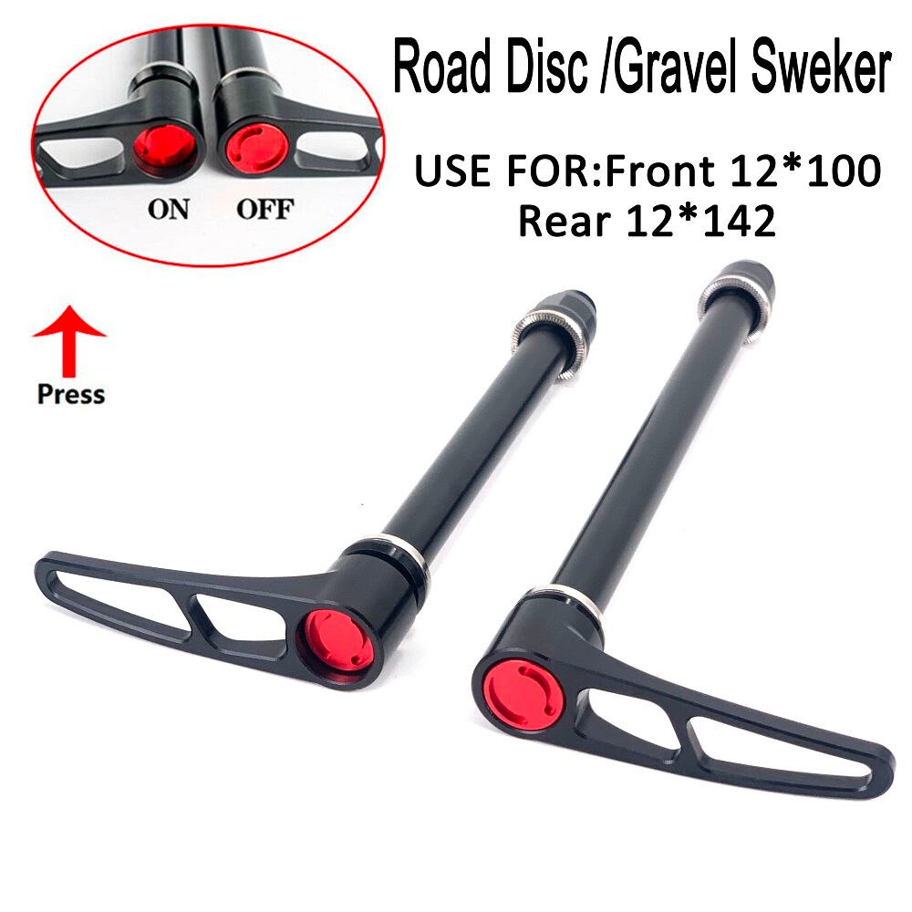 GO-proe Road Disc Brake Skewer Quick Release Titanium Axle Front 12*100mm Rear 12*142mm QR13 149g For Road Disc Gravel Bicycle