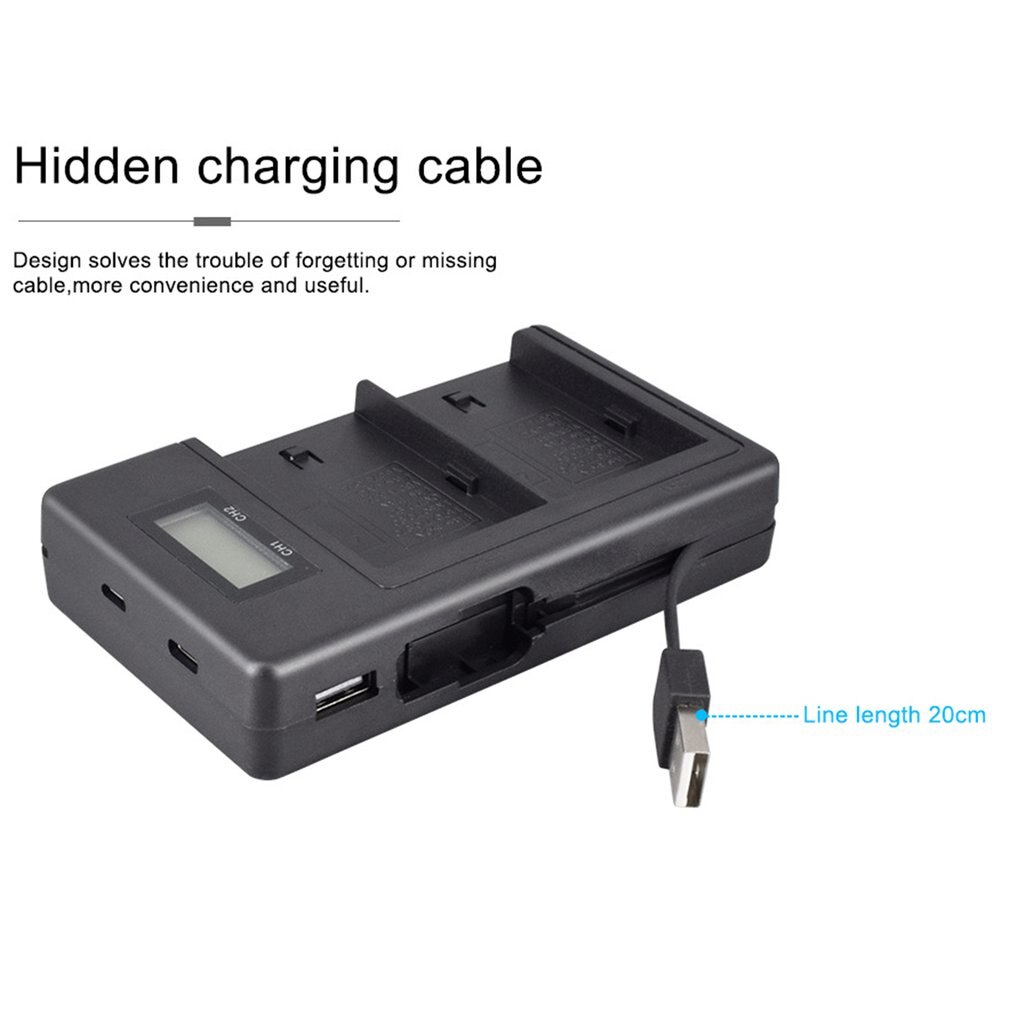 Durabale NP-F970-C Anzeige Ladegerät 5V Digital Batterie Ladegerät einstellen Für Sony Kamera F750 F990 Füllen Licht 2500c Für Sony CCD-SC5