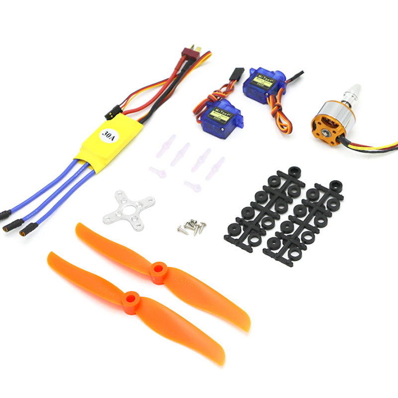 A2212 2212 2200KV Borstelloze Motor 30A Esc/Skylinker Blheli 40A Esc SG90 Servo 6035 Prop Voor Rc Vaste Vleugel vliegtuig Helicopter