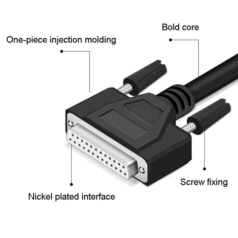 MOWU 25 Pin DB25 Parallel 25-Pin Male To Male Male To Female Female To Female LPT Printer Cable Connector 1.5M 3M