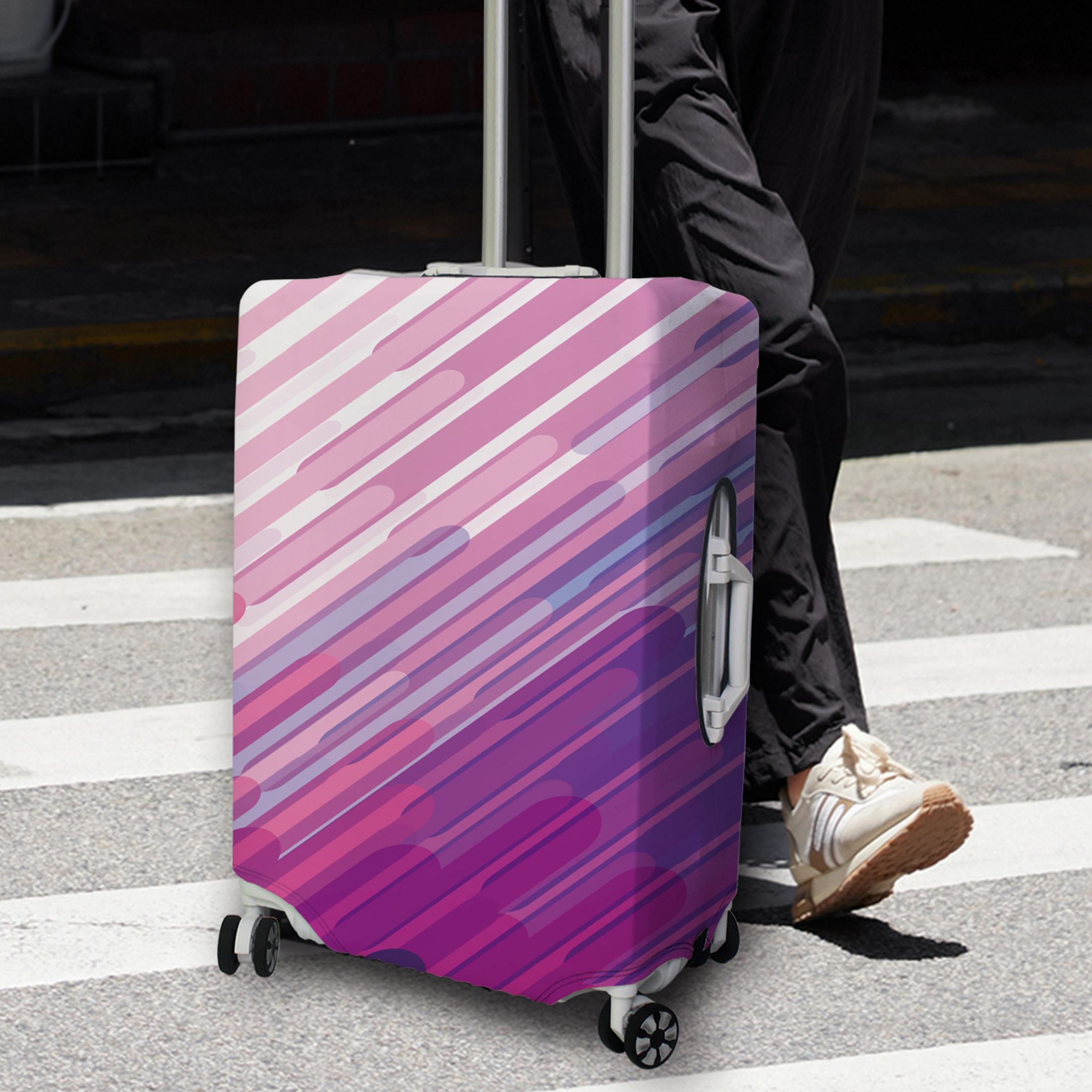 Luggage Cover Stretch Fabric Suitcase Protector Baggage Dust Case Cover Suitable for18-32 Inch Suitcase Case Travel Organizer: S / Yellow