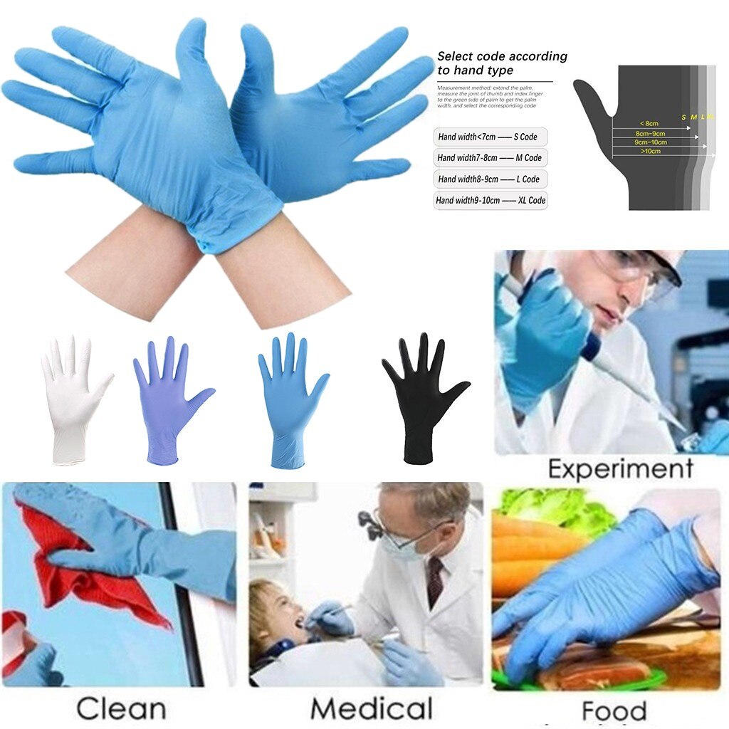 Rubber Comfortable Disposable Mechanic Nitrile Gloves Exam Disposable Work Safety Gloves Nitrile Gloves