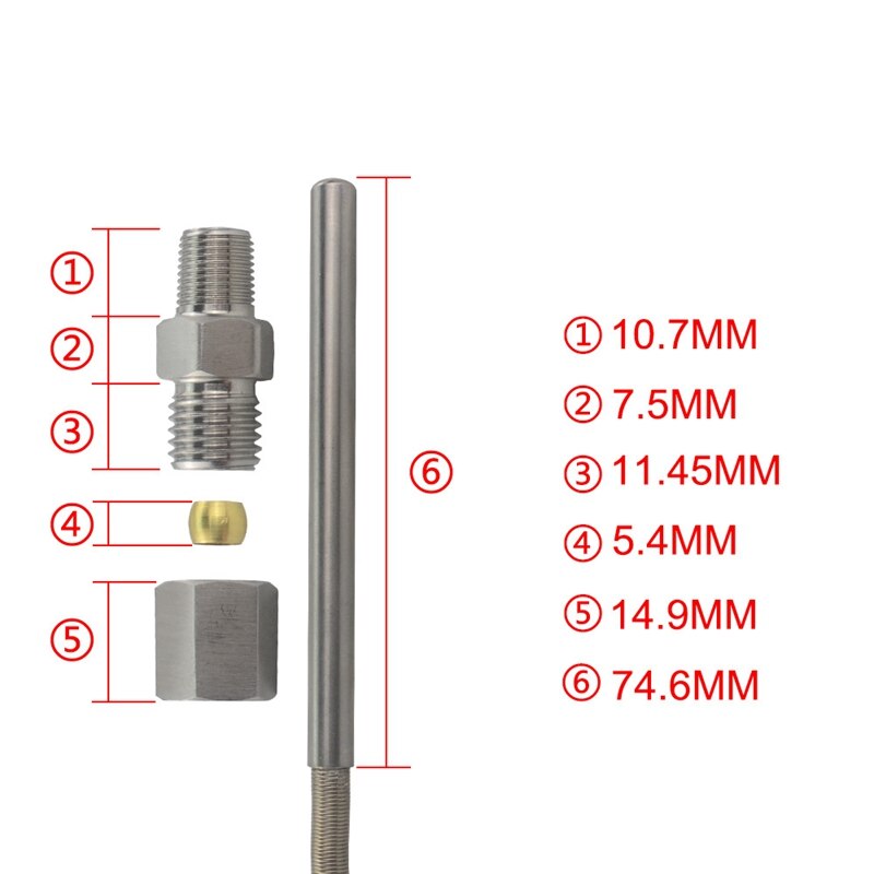 Für Abgas Temperatur Sensor Egt K Typ Thermoelement Sonde Abgas Temperatur Sensor Gewinde Abgas Temperatur Sensor