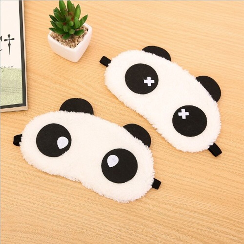 1pc söta panda ansikte sömn ögonmask resa sova ögonbindel masker bärbar tupplur vila slappna av hjälp ögonbindel täcka ögonklapp