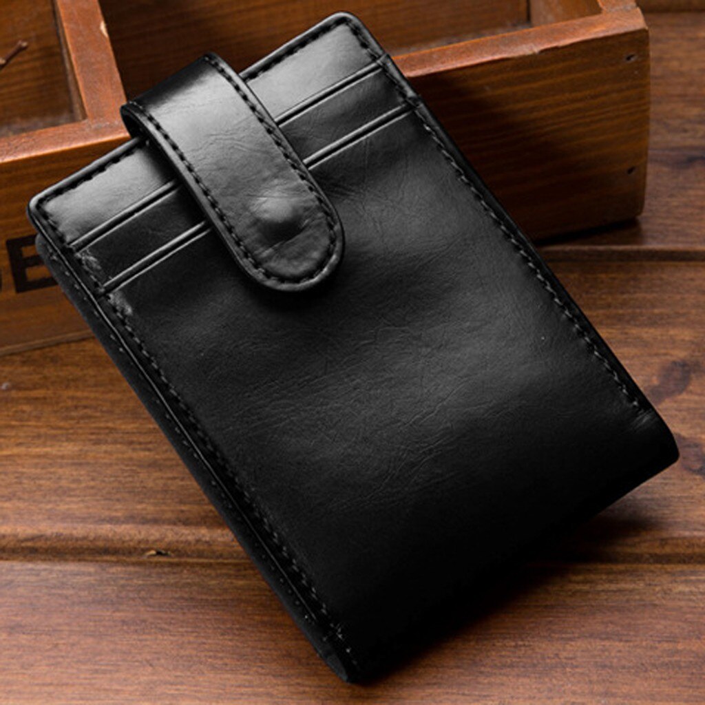Wallet Men Retro Thin Wallet Men's Business Short Leather Card Case Walletgift For Father's Day Кошелек Женский#p30
