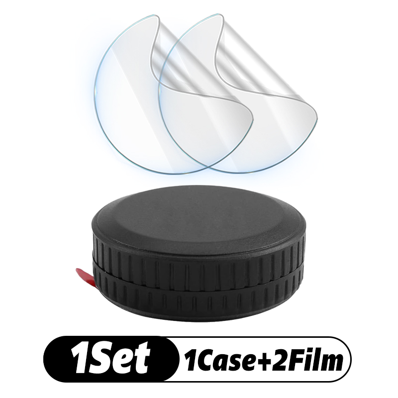 Waterproof Case with Adhesive Sticker for Apple AirTag Cases Cover Stick-On Holder Hydrogel Film Screen Protector for AirTag: L / 橄榄绿