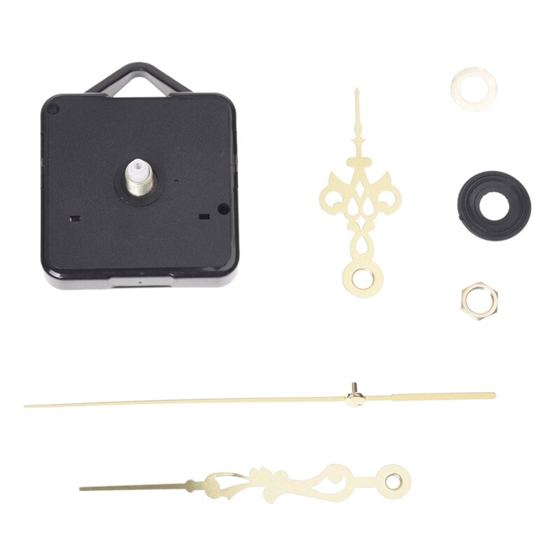 third-hand quartz clock movement mechanism is golden in color