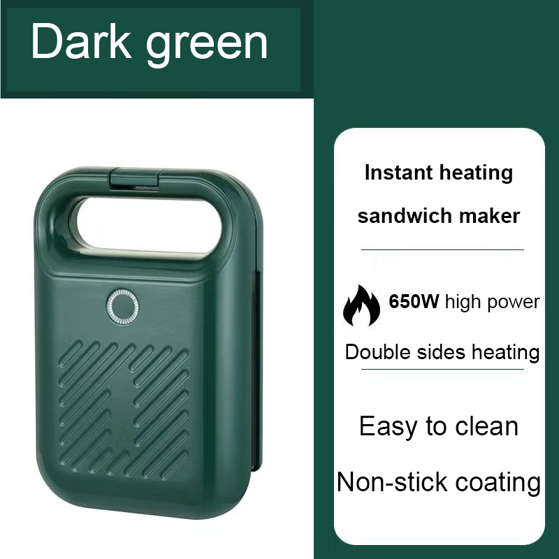 Bread Sandwich Maker Mini Light Food Muffin Breakfast Machine Eggs Omelette Baking Pan Pressure Toaster Grill Panini Oven Heater: green / AU