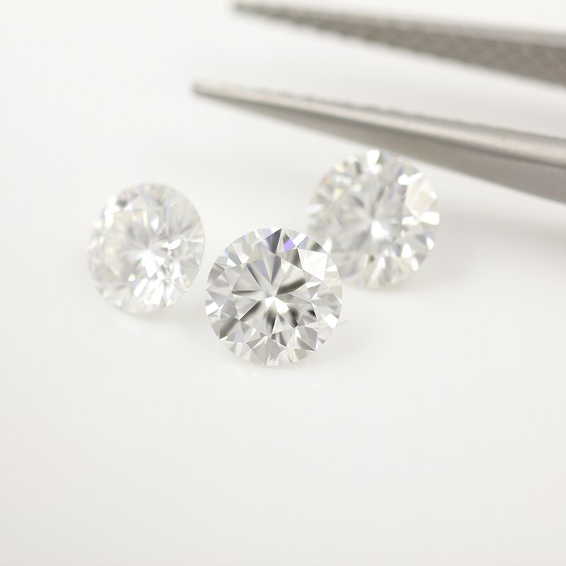 Starszuan Losse Moissanite 6.5 Mm Def Ronde Briljant Geslepen Vvs Moissanite Bead 1ct Losse Edelsteen Voor Sieraden Maken