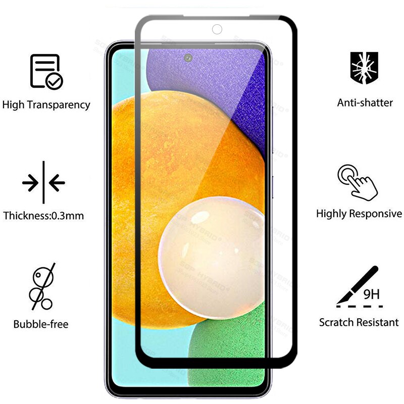 For Samsung a52 Tremp Safety Glass on For Samsung Galaxy A72 A52 A32 5G A42 A12 A02 A02s 4G Camera Screen Protector Sklo Shield