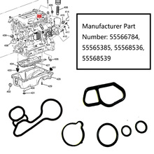 Jeazea moottoriöljyn jäähdyttimen korjaussarjat tiivisteet 55566784 55565385 55568536 sopivat chevrolet cruze sonic trax encore 1.4t astraan
