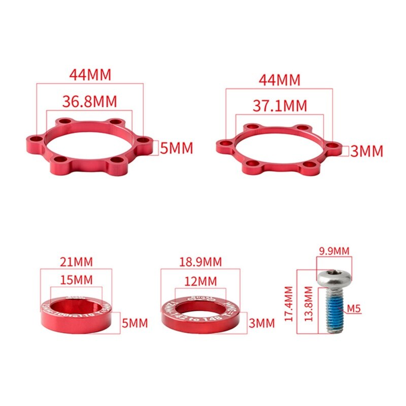 Alloy Cycling Bike Bicycle Boost Hub 142mm To 148mm Conversion Kit Rear Hub Adapter Conversion 100mm To110mm Front Hub
