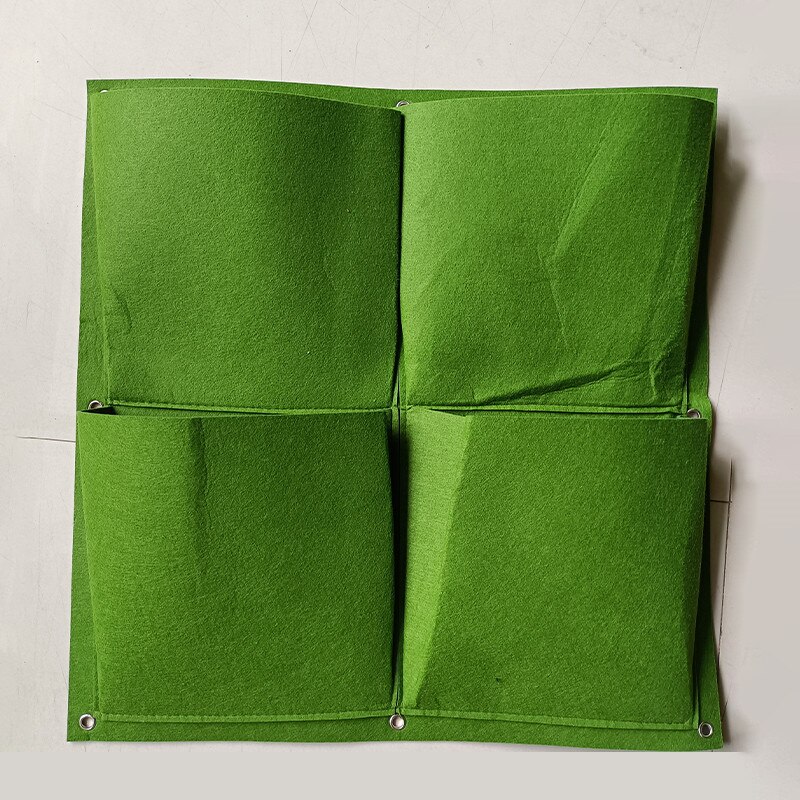 Green Grow Bag Vertical Cross Wall Mounted Hanging Planting Growing Pot Pocket Garden Flowers Bag Home Balcony Planting