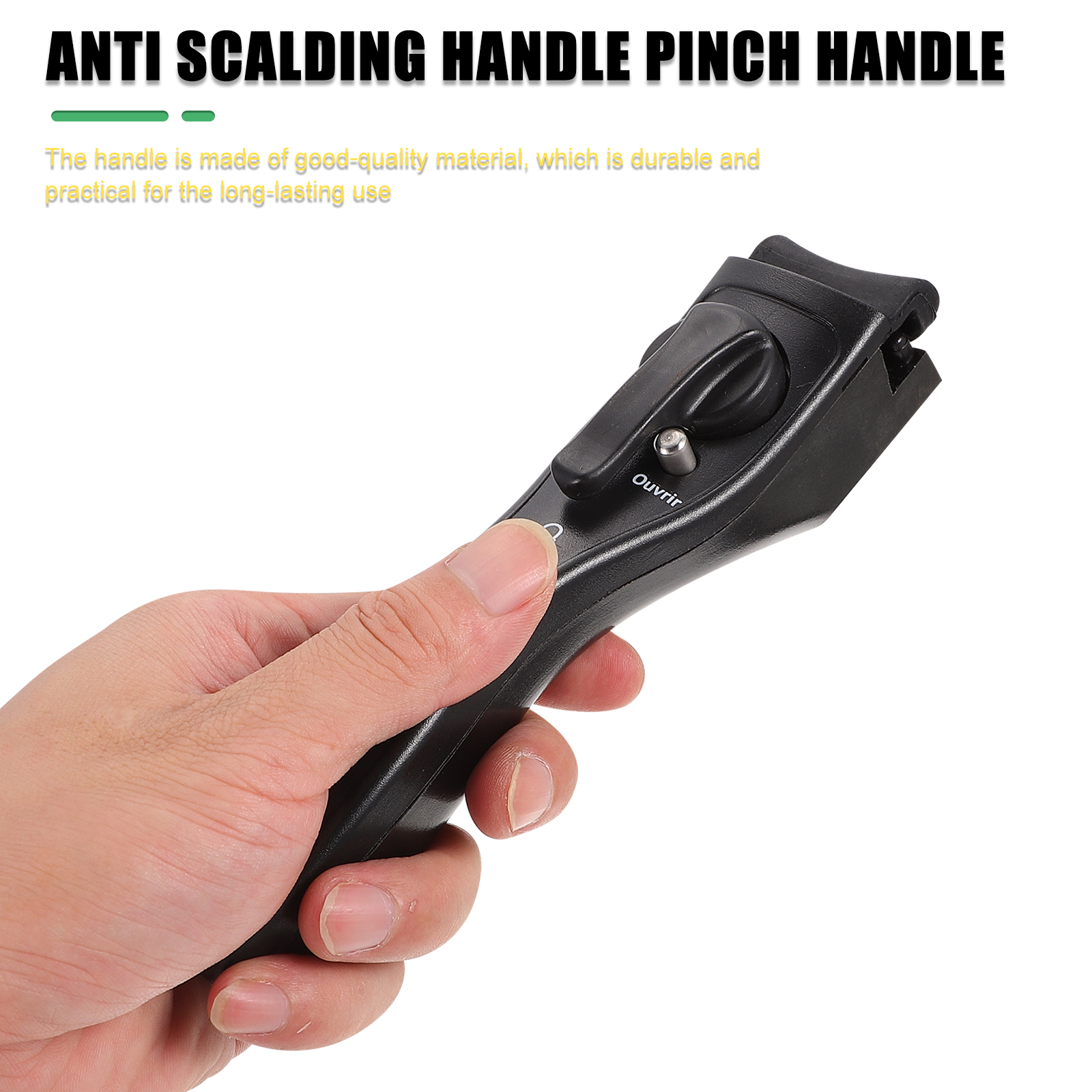 1Pc Zwart Universele Koekenpan Handvat Hittebestendig Bakeliet Grip Pan Handvat Accessoires Verwisselbare Handgreep Pan Keuken Gereedschap
