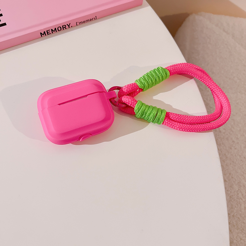 Funda para auriculares con correa de cordón para AirPort Pro 2 2022 2a generación Air Pods 3 2 1 3.a generación accesorios de cubierta: S / Rojo