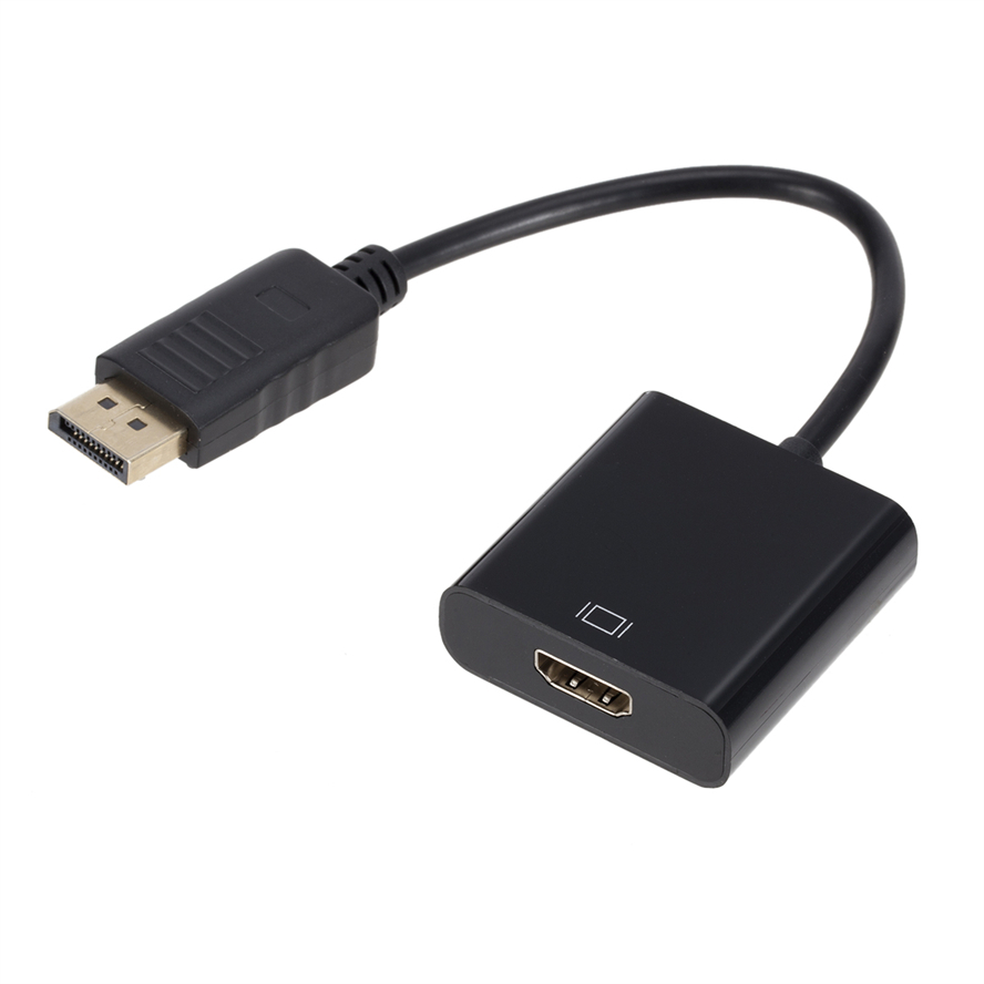 Adapter zgodny z 4K DisplayPort na HDMI męski DP na żeński konwerter kabla kompatybilnego z HDMI Video Audio do projektora HD TV PC: Grey