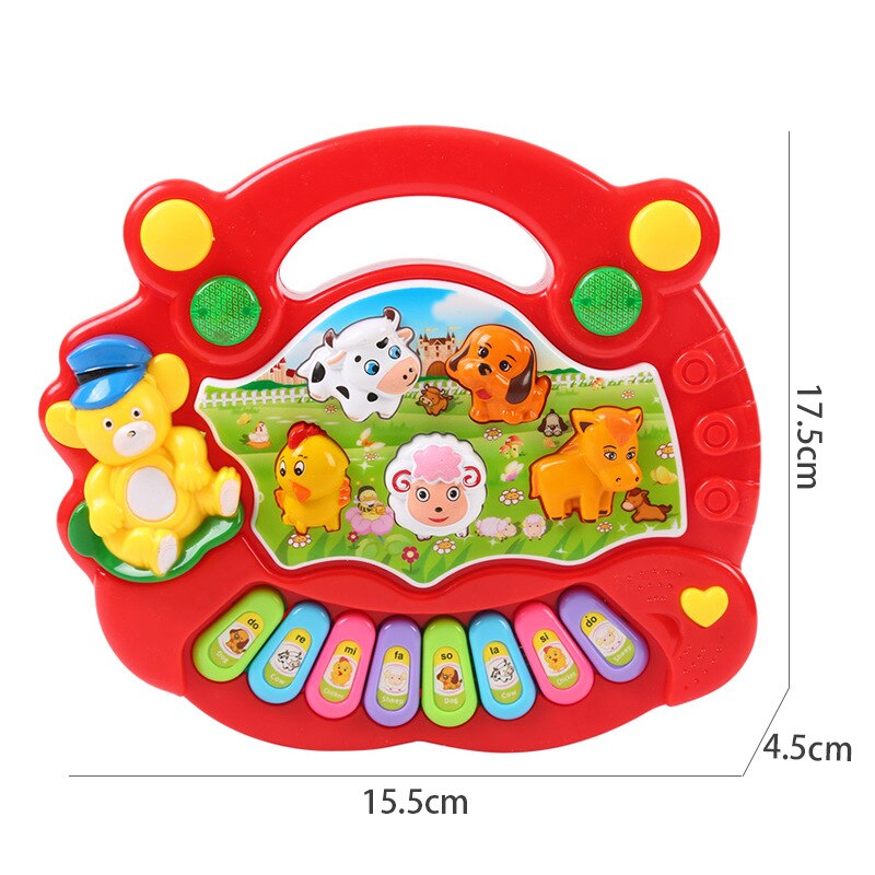 Jouets pour enfants orgue électronique Animal ferme Instrument de musique bébé illumination infantile et enfant éducation anglais enfant