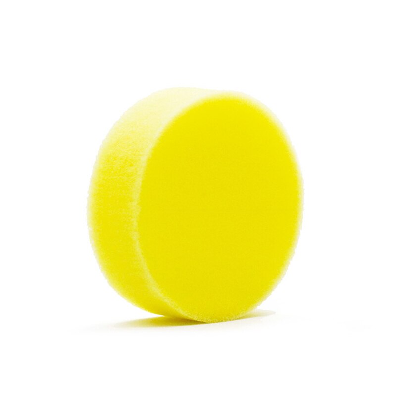 Durable Round Yellow Wax Sponges Shoes Polish Sponge Marbles Wax Foam Sponges Glasses Floors Wax Sponge Clean Supplies: Default Title