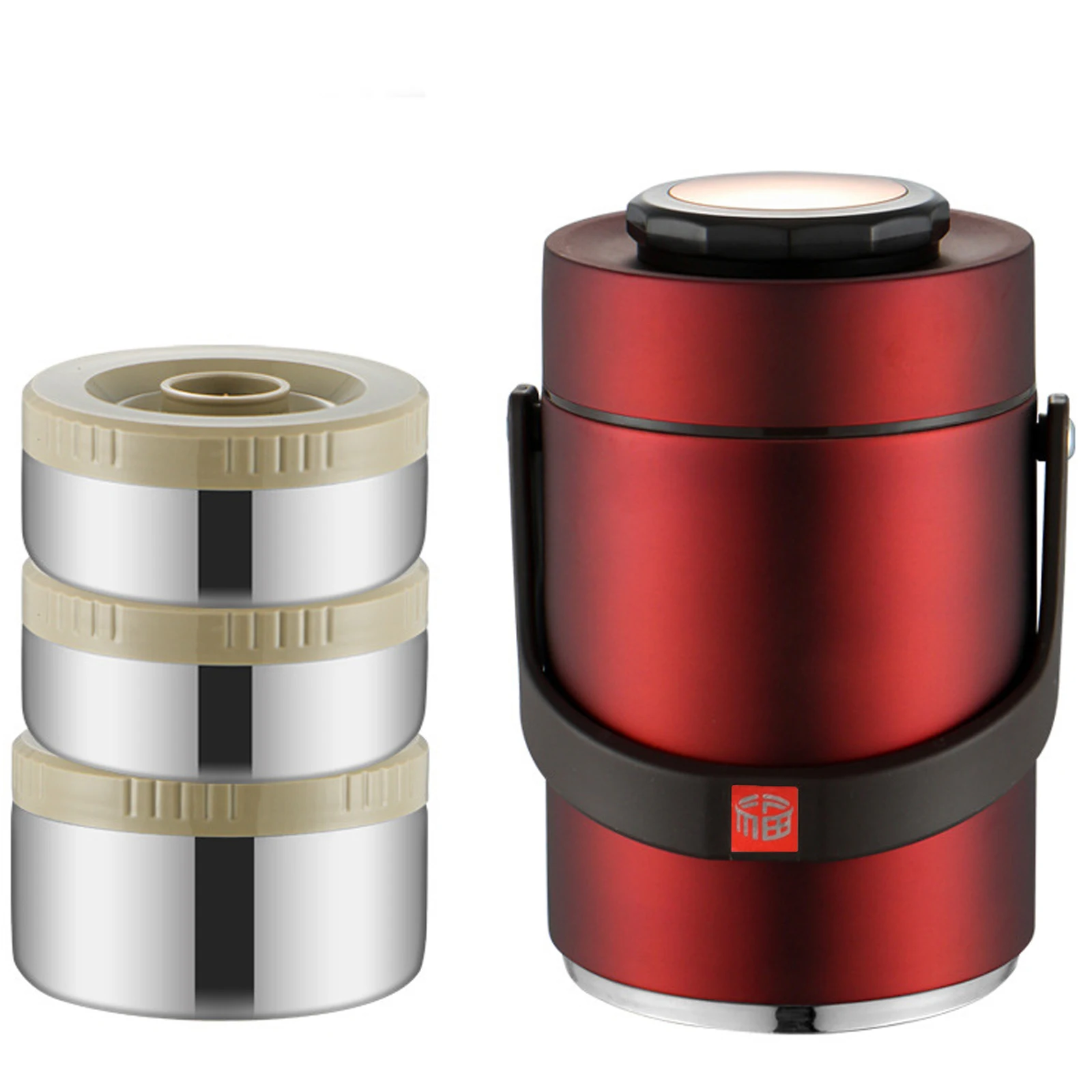 304 stainless steel insulation bucket insulation lunch box 3 layers 2L