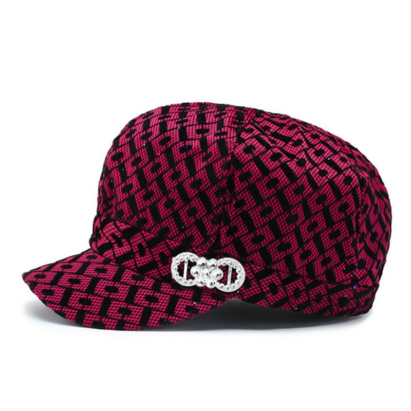 Siloqin dame newsboy caps høst dame lue snapback cap kvinne trend hip hop cap sløyfe rutete solhatt