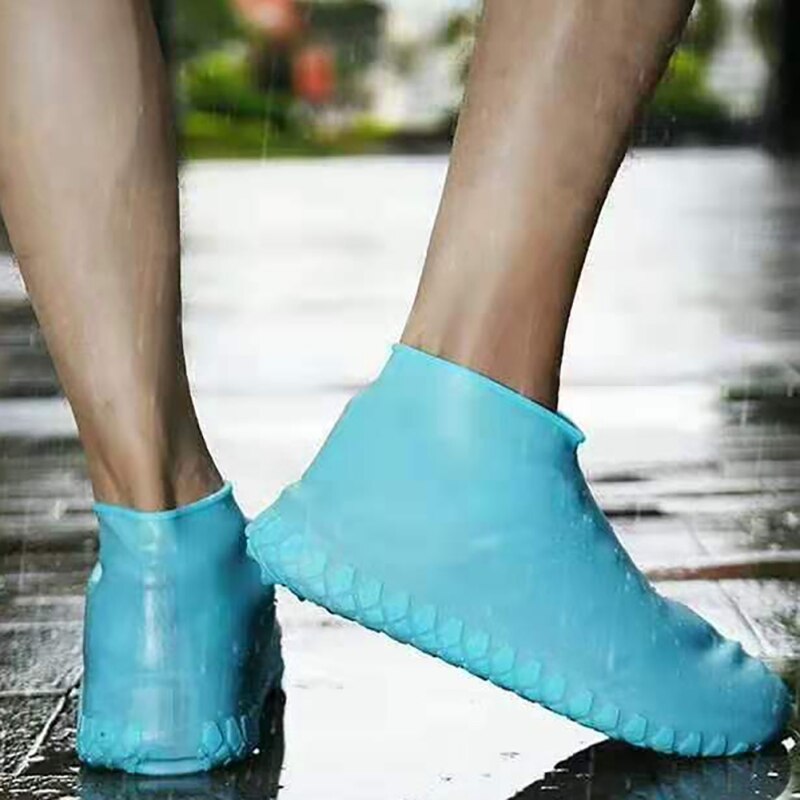 Skoovertræk vandtæt genanvendelige regnskoovertræk gummi glidebestandigt regnstøvle oversko mænd kvinder sko tilbehør