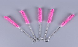 4/5Pcs/lot Multi-Functional Lab Chemistry Test Tube Bottle Cleaning Brushes Cleaner Laboratory Supplies: rose red color