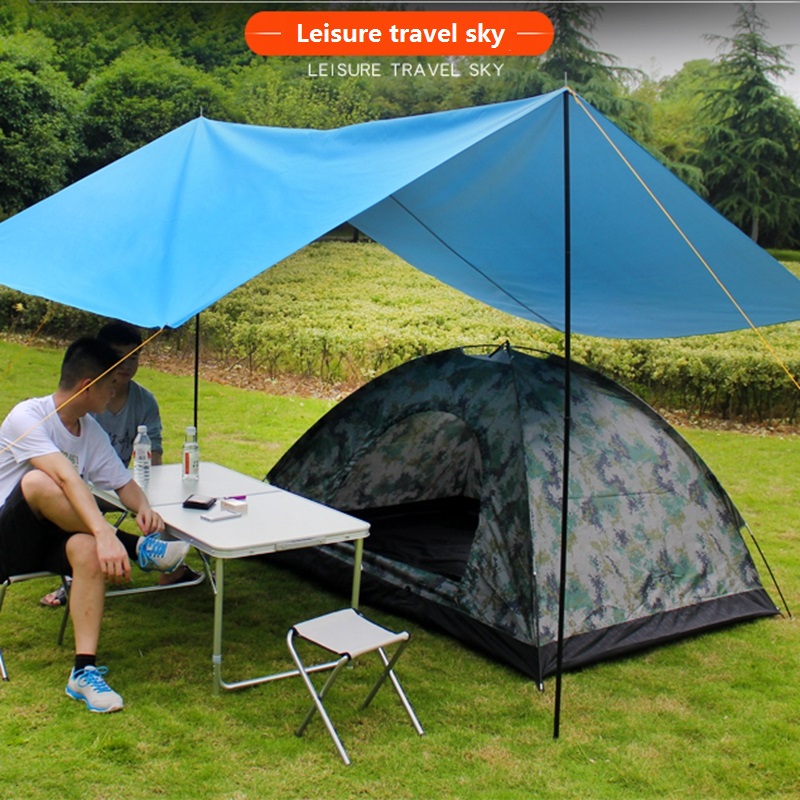 1 Set Sun Shade Sail Shade Tents Outdoor Camping UV Waterproof Picnic Mat Canopy Awning Sun Shelter Outdoor Travel Tent