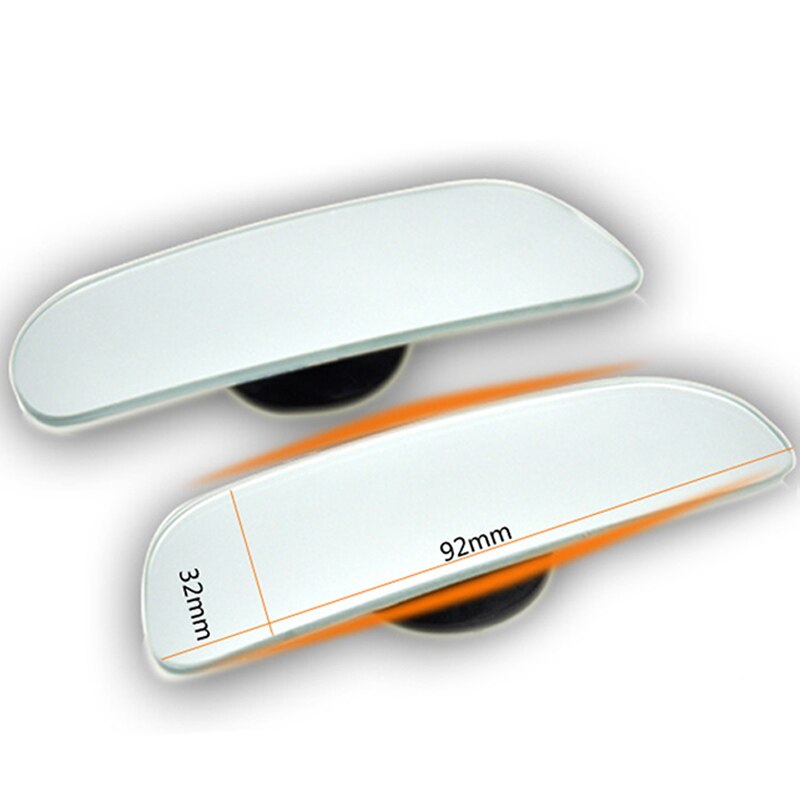 Rétroviseur Angle mort de voiture réglable à 360 degrés sans cadre, grand Angle rond convexe pour le stationnement, 2 pièces