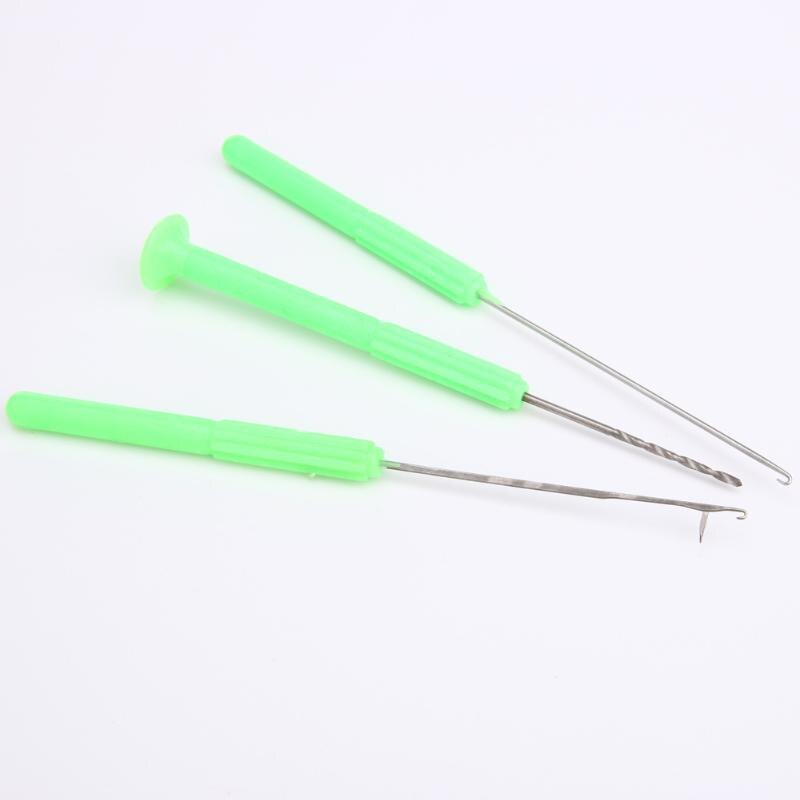 3 in 1 Combo Set Carp Fishing Rigging Bait Needle Kit Carpfishing Tool Kit with Hook/Stringer/Drill Fishing Tackle