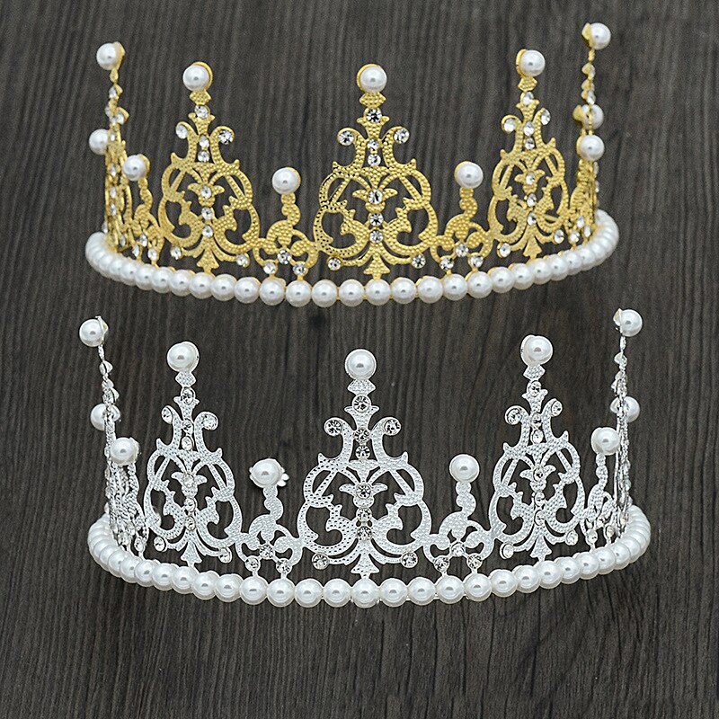 Di cristallo del Diadema Corona Torta di compleanno corona Bambini Del Bambino Prom Copricapo Capelli Ornamenti Dei Capelli Del Partito Dei Monili Accessori