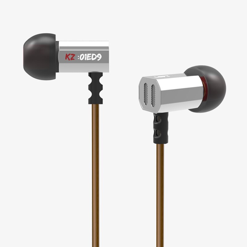 KZ ED9 In Ear Earphones Dynamic Drive Bass Music Phone Headset Fever HIFI Zinc Alloy Metal Earphones KZ EDX ZSTX ZSNPRO ATE: silver no mic