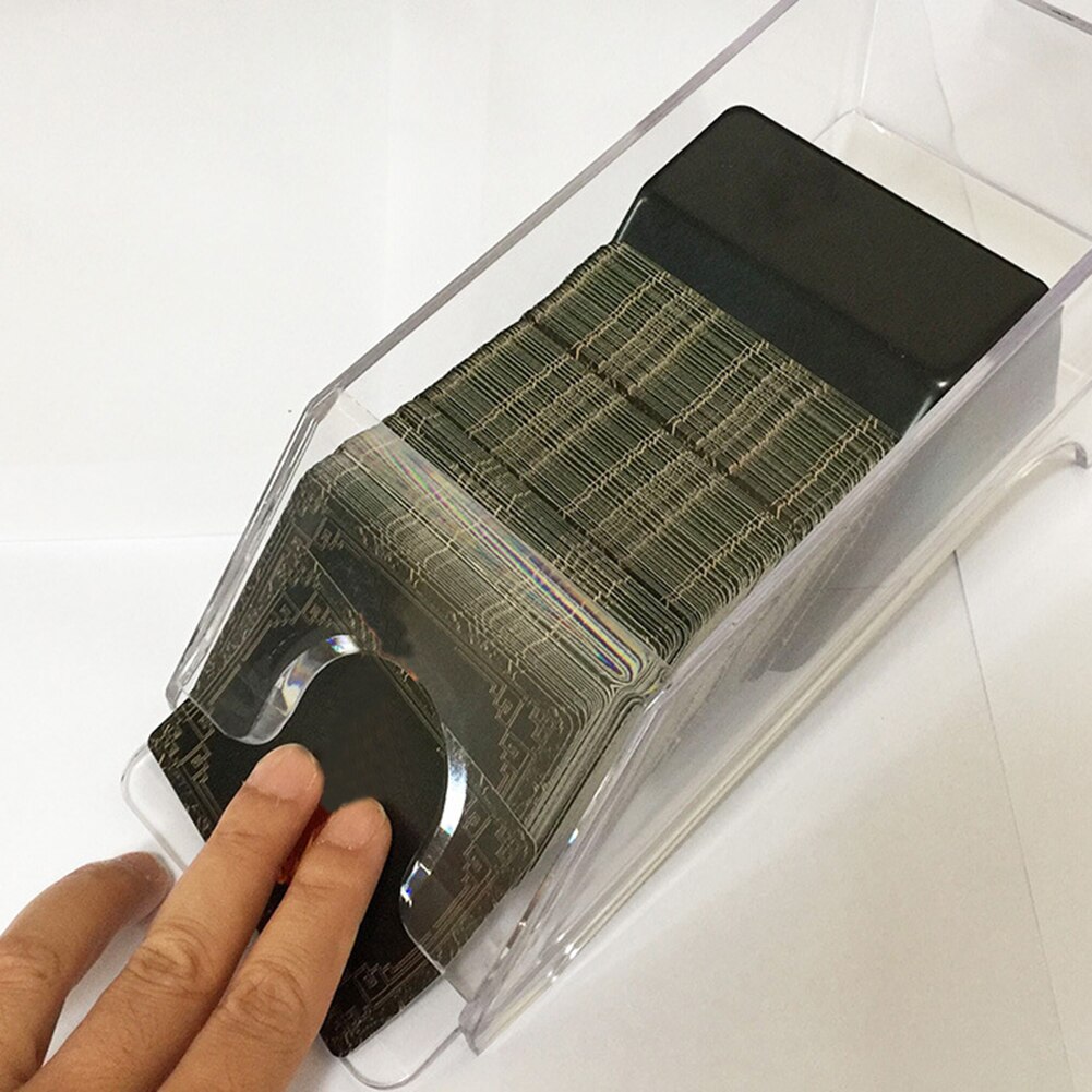 Professionelle Deluxe Poker karte schuh Transparent Schwarz Dealer Poker Karte Schuh Club Poker Spiel 4 decks Party spiel