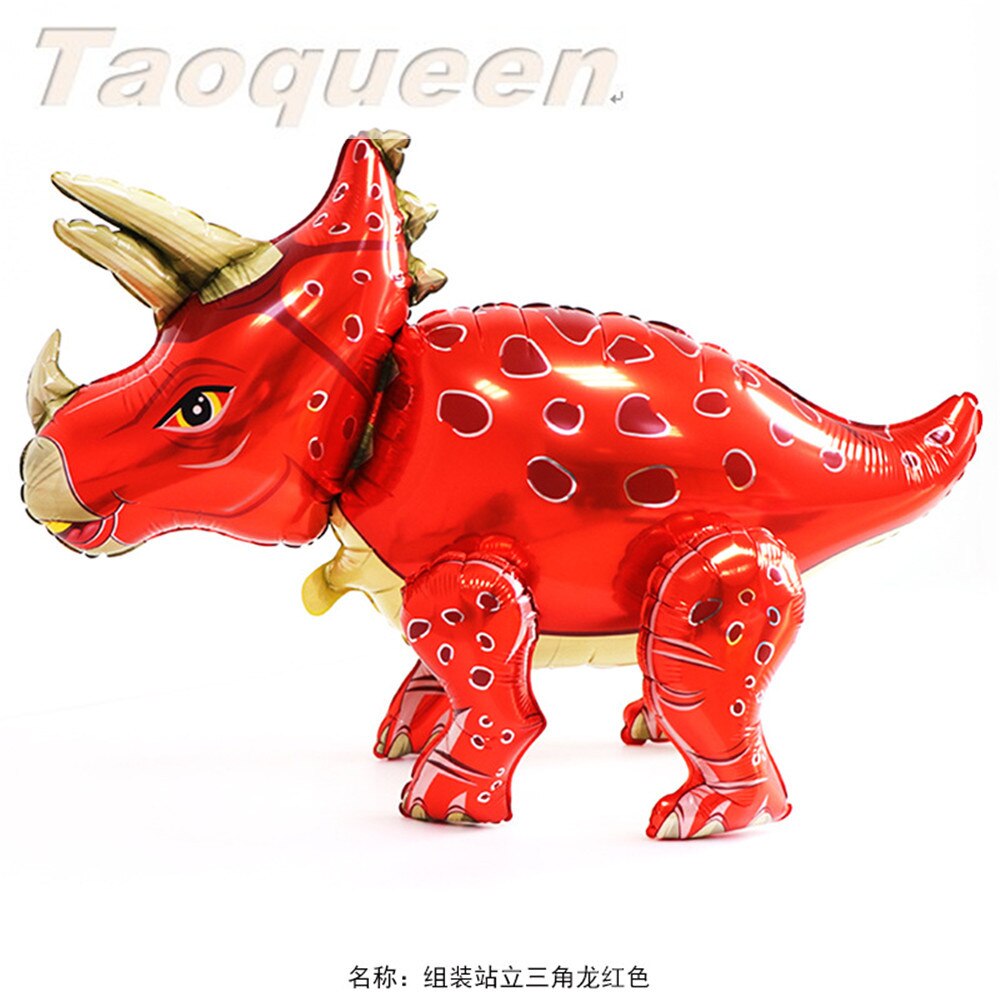 Chapeau de dessin animé grand 4D marche dinosaure feuille ballons décorations de fête d'anniversaire enfants babyrain sexe révéler dinosaure fête chapeau: 1