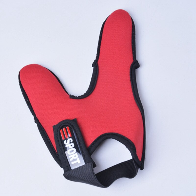 1Pcs 2 Vingers Vissen Handschoenen Outdoor Ademend Anti-Slip Duim Wijsvinger Handschoenen Vissen Finger Protector Tool Accessoires: Rood