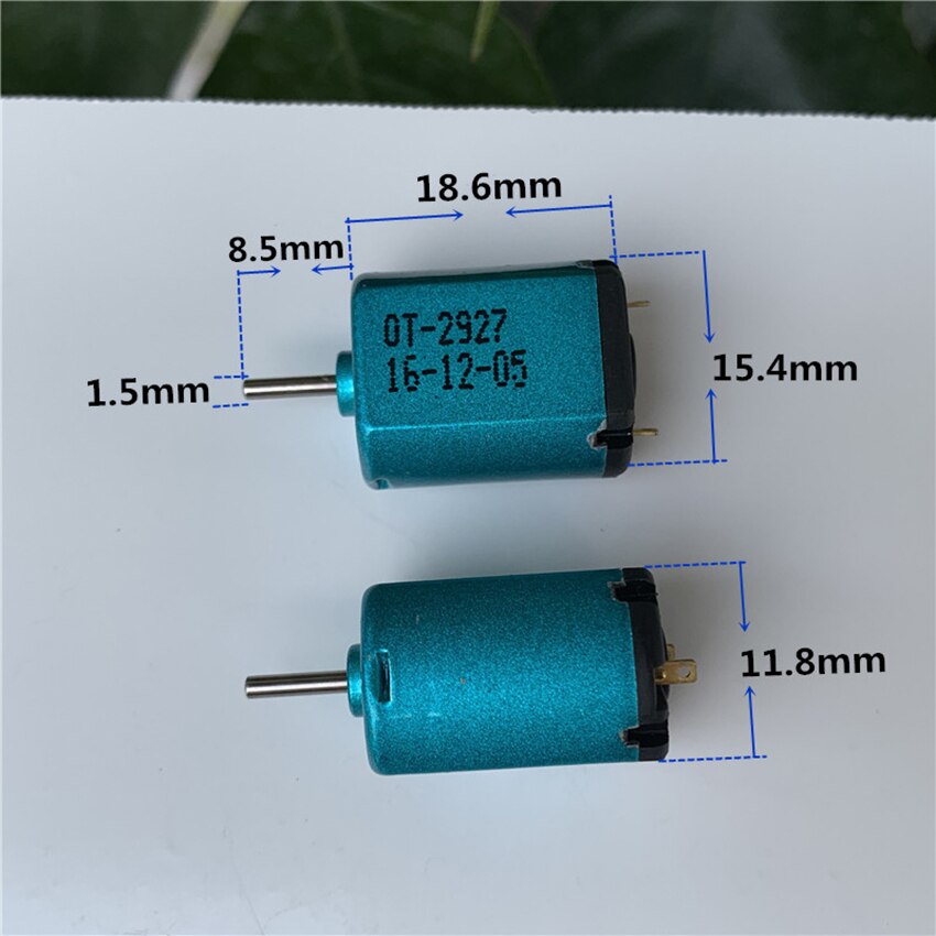 030-2927 DC Micro Motor 1.5-3.7V, 23000rpm-52000 rpm, High Speed Carbon Brush Motor for Car Boat Model, Shaft Diameter 1.5mm