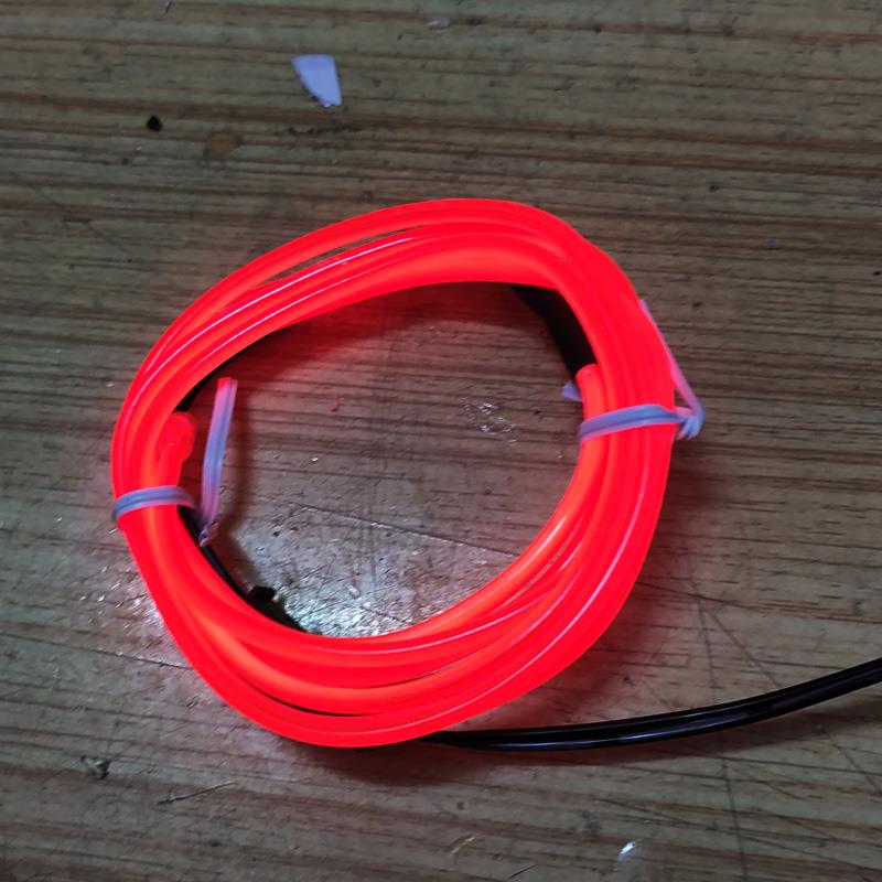 Glowing Line Light Neon Light To Do Word Material Handmade Model Mini Neon Light Line Thin: 1m Battery case red