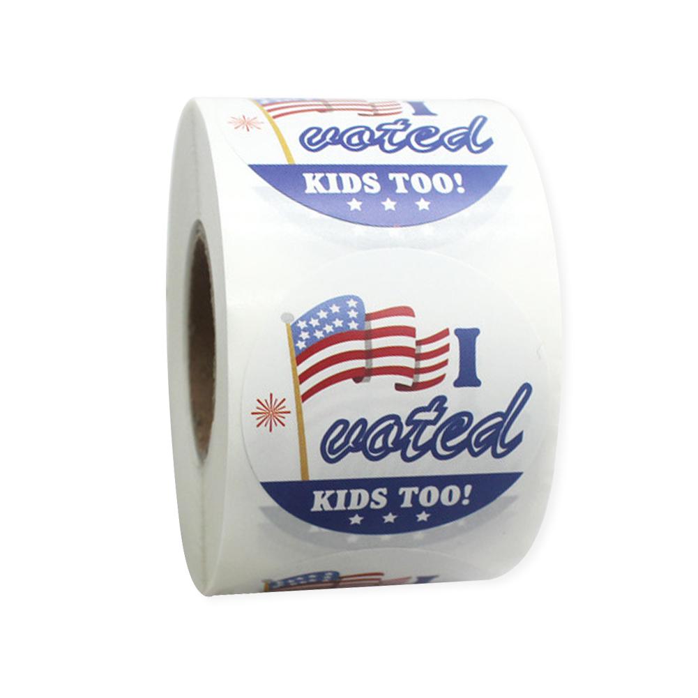 500pcs/roll I Voted Today Stickers 1.5 Inch Round Stickers 500 Labels Per Roll Professionally Printed For President Election: 03