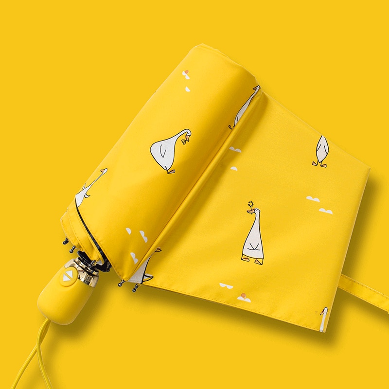 Cartoon Women's Umbrella Anti UV Black Coating Sun Female Beach Umbrellas Automatic Sombrilla Umbrellas For Children E7