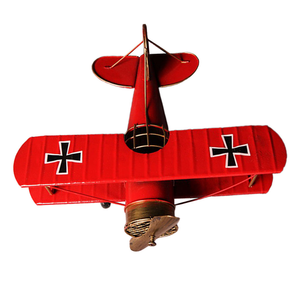 Avión pequeño de hierro artesanal, Avión de Metal Vintage, juguete para niños, , decoración del hogar: Red S